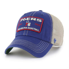 Philadelphia 76ers '47 Wabash Patch Clean Up Adjustable Hat - Royal/Tan | 47 brand on sale
