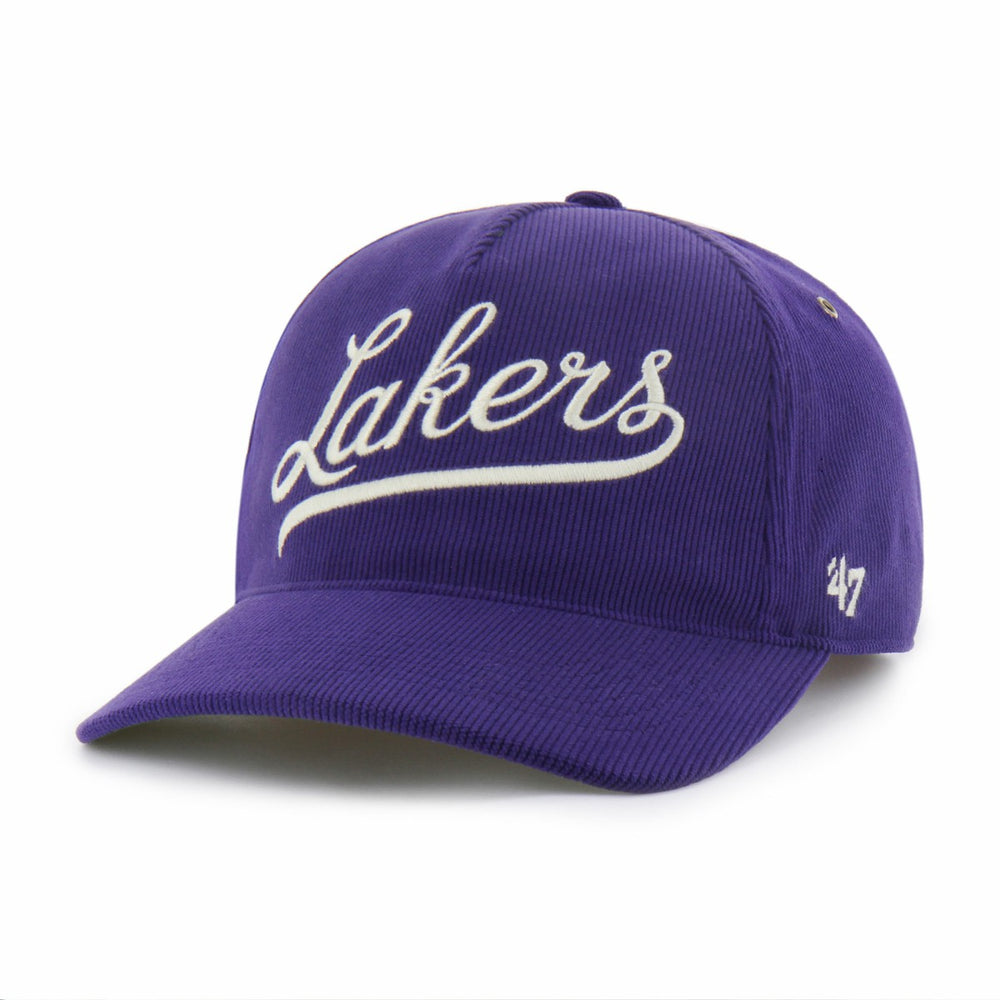 Los Angeles Lakers '47 Golden Age Relaxed Corduroy Hitch Adjustable Hat - Purple | 47 brand outlet