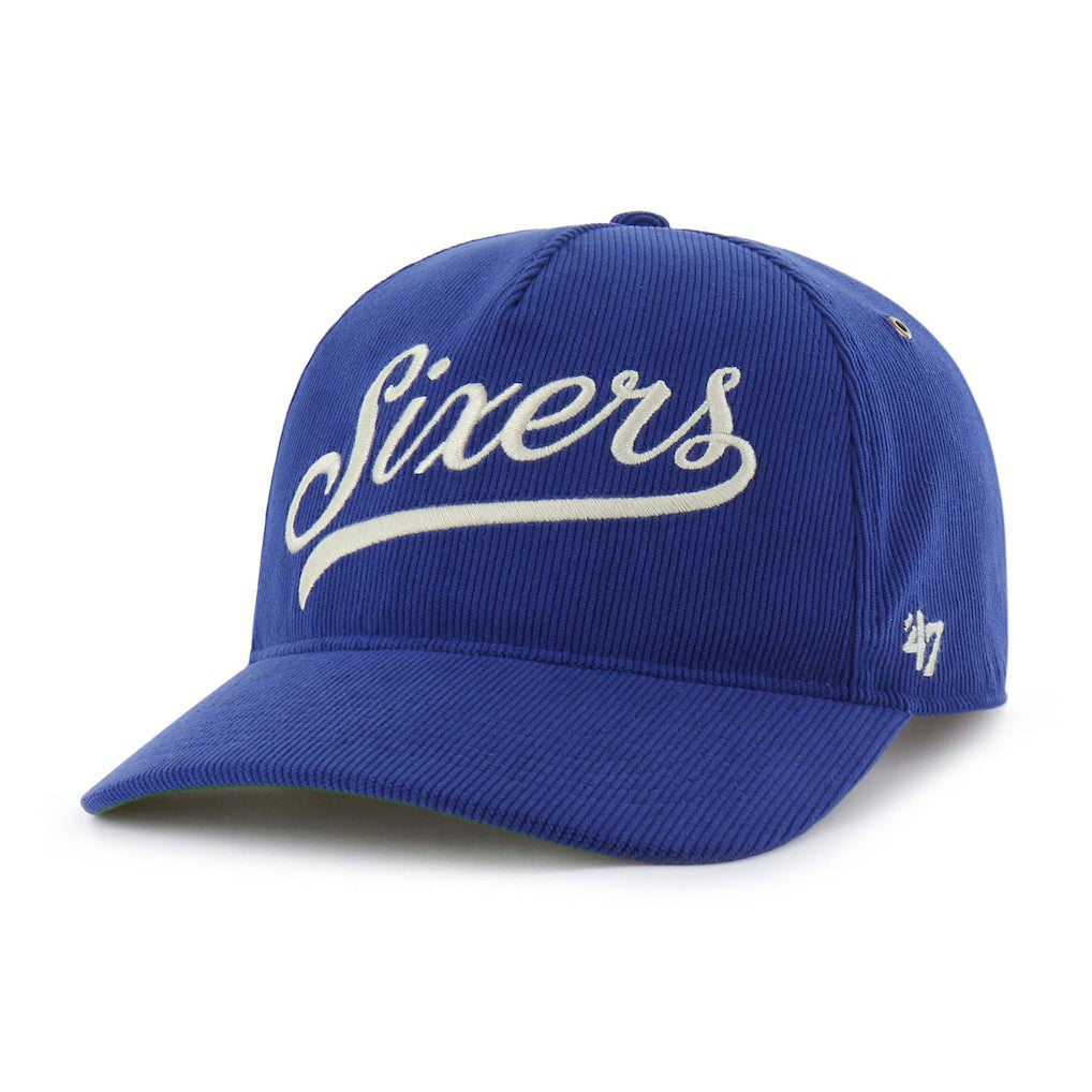 Philadelphia 76ers '47 Golden Age Relaxed Corduroy Hitch Adjustable Hat - Royal | 47 brand for sale