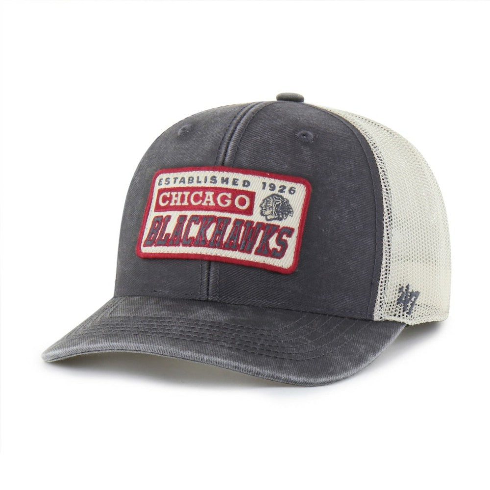 Chicago Blackhawks '47 Canteen Pigment Dyed Patch Trucker Adjustable Hat