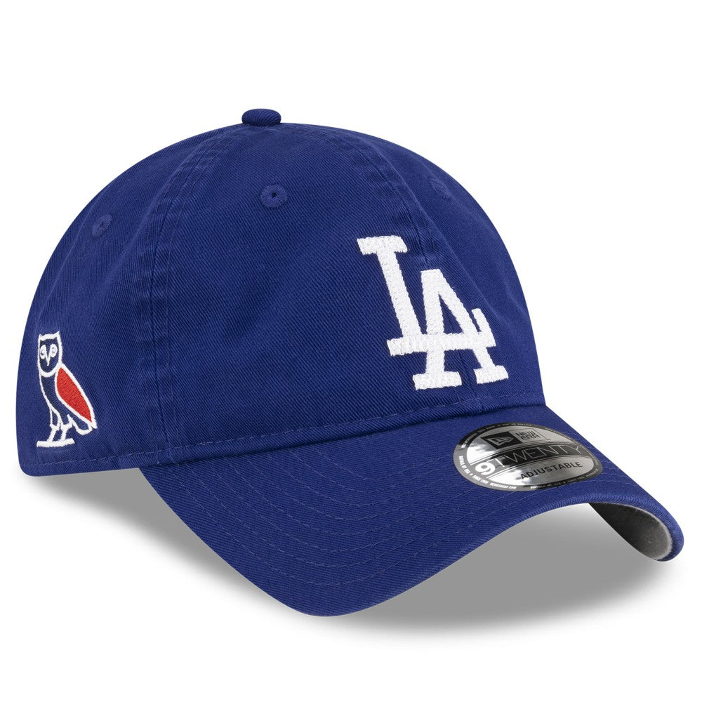 Los Angeles Dodgers OVO x Washed 9TWENTY Adjustable Hat - Royal | New Era