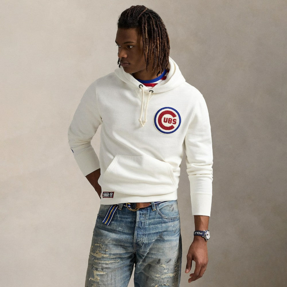 Cubs Polo Ralph Lauren Fleece Hoodie - White