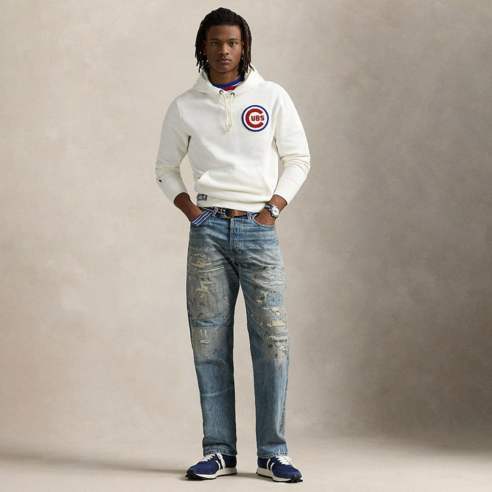 Cubs Polo Ralph Lauren Fleece Hoodie - White
