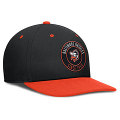 Baltimore Orioles Cooperstown Collection Pro Dri-FIT Snapback Hat - Black/Orange | Nike