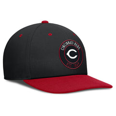 Cincinnati Reds Cooperstown Collection Pro Dri-FIT Snapback Hat - Black/Red | Nike