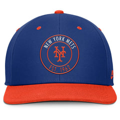 New York Mets Cooperstown Collection Pro Dri-FIT Snapback Hat - Royal/Orange | Nike