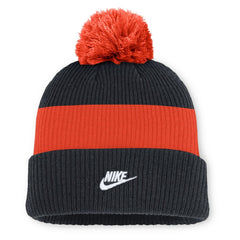Detroit Tigers Cooperstown Collection Peak Standard Cuffed Knit Hat with Pom - Navy/Orange | Nike