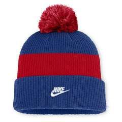 Chicago Cubs Cooperstown Collection Peak Standard Cuffed Knit Hat with Pom - Royal/Red | Nike
