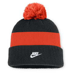 San Francisco Giants Cooperstown Collection Peak Standard Cuffed Knit Hat with Pom - Black/Orange | Nike