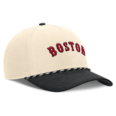 Boston Red Sox Cooperstown Collection Rise Adjustable Hat - Natural/Black | Nike