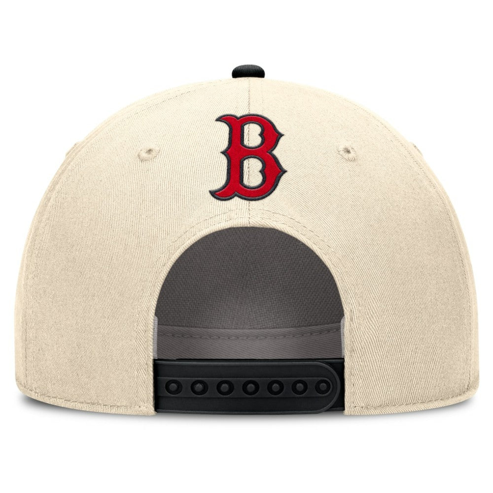 Boston Red Sox Cooperstown Collection Rise Adjustable Hat - Natural/Black | Nike