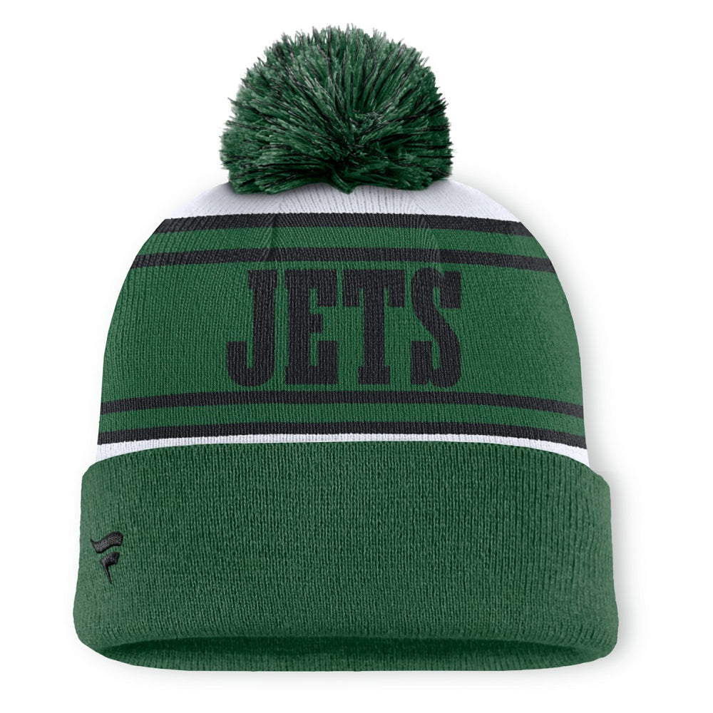 NFL New York Jets Center Cuffed Knit Hat with Pom