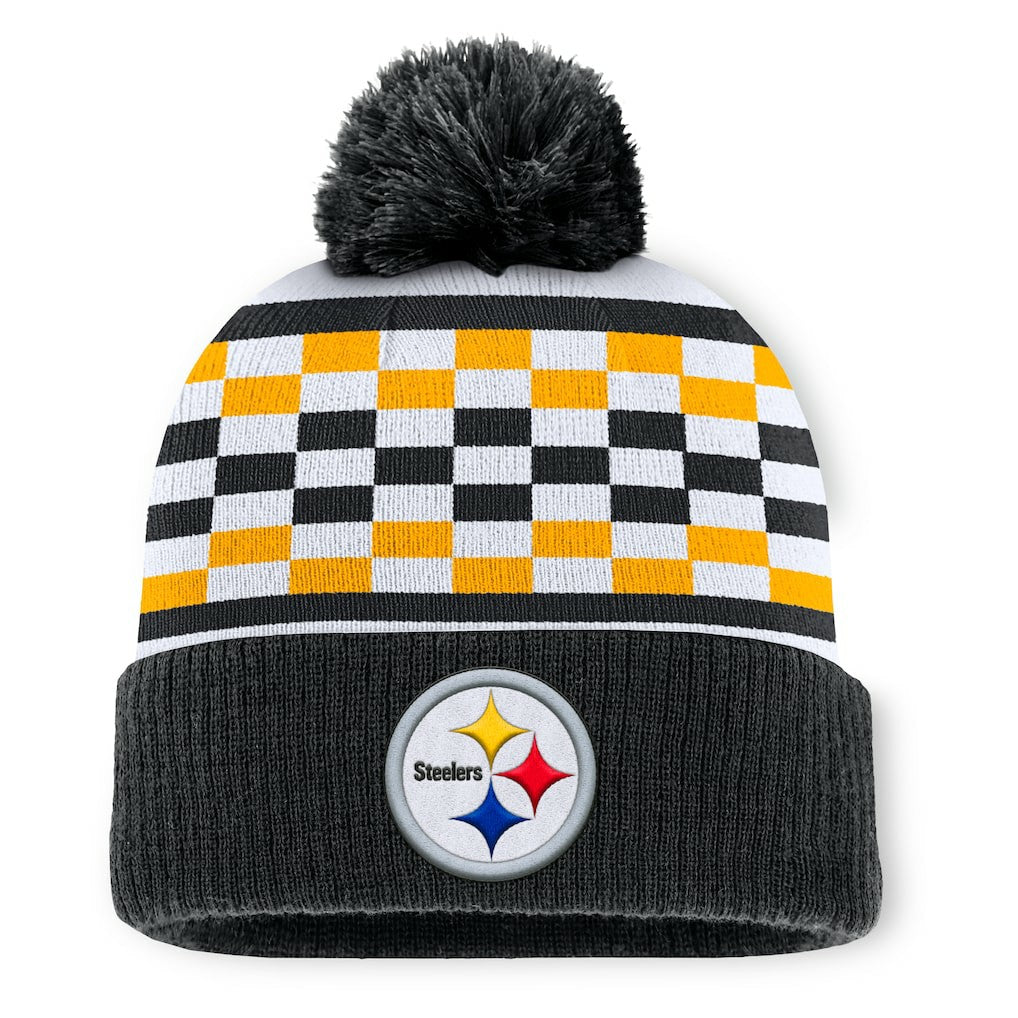 NFL Pittsburgh Steelers Women's End Zone Cuffed Knit Hat with Pom