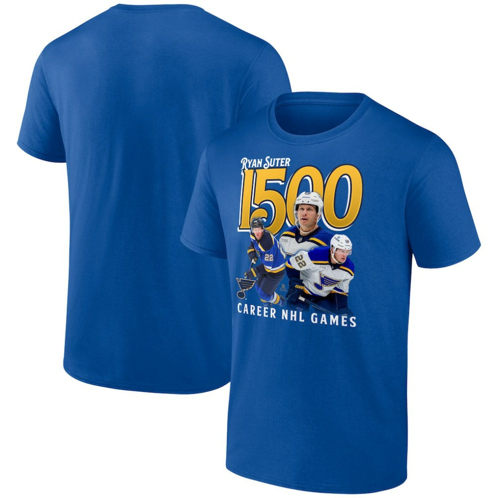 Ryan Suter St. Louis Blues 1500 Career NHL Games T-Shirt