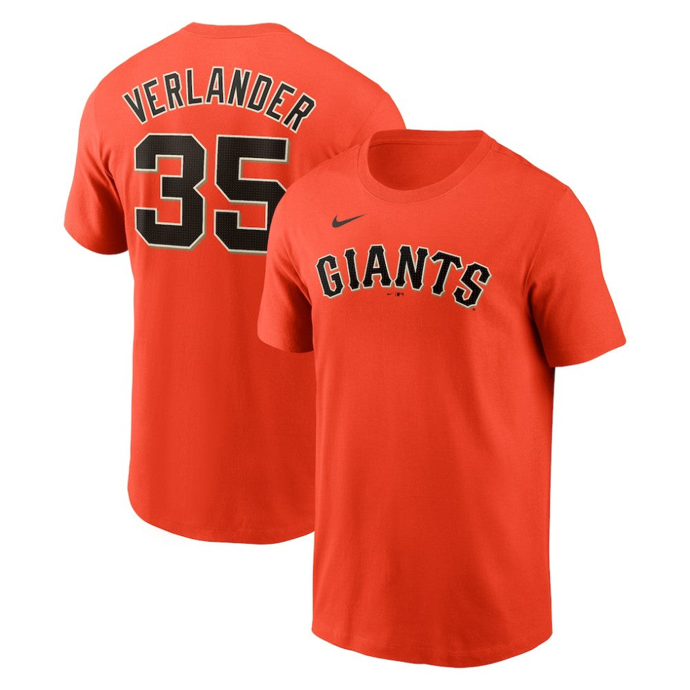 Justin Verlander San Francisco Giants Fuse Name & Number T-Shirt - Orange | Nike