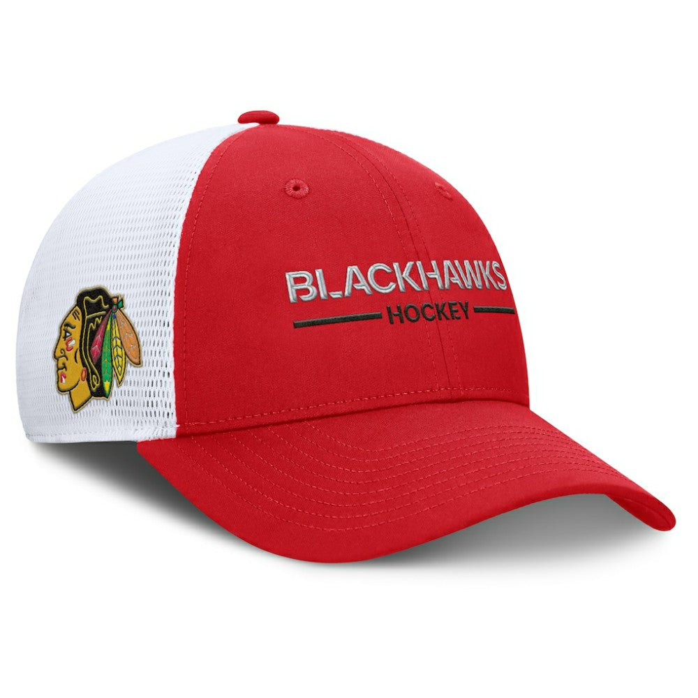 Chicago Blackhawks Fanatics Centennial Adjustable Trucker Hat