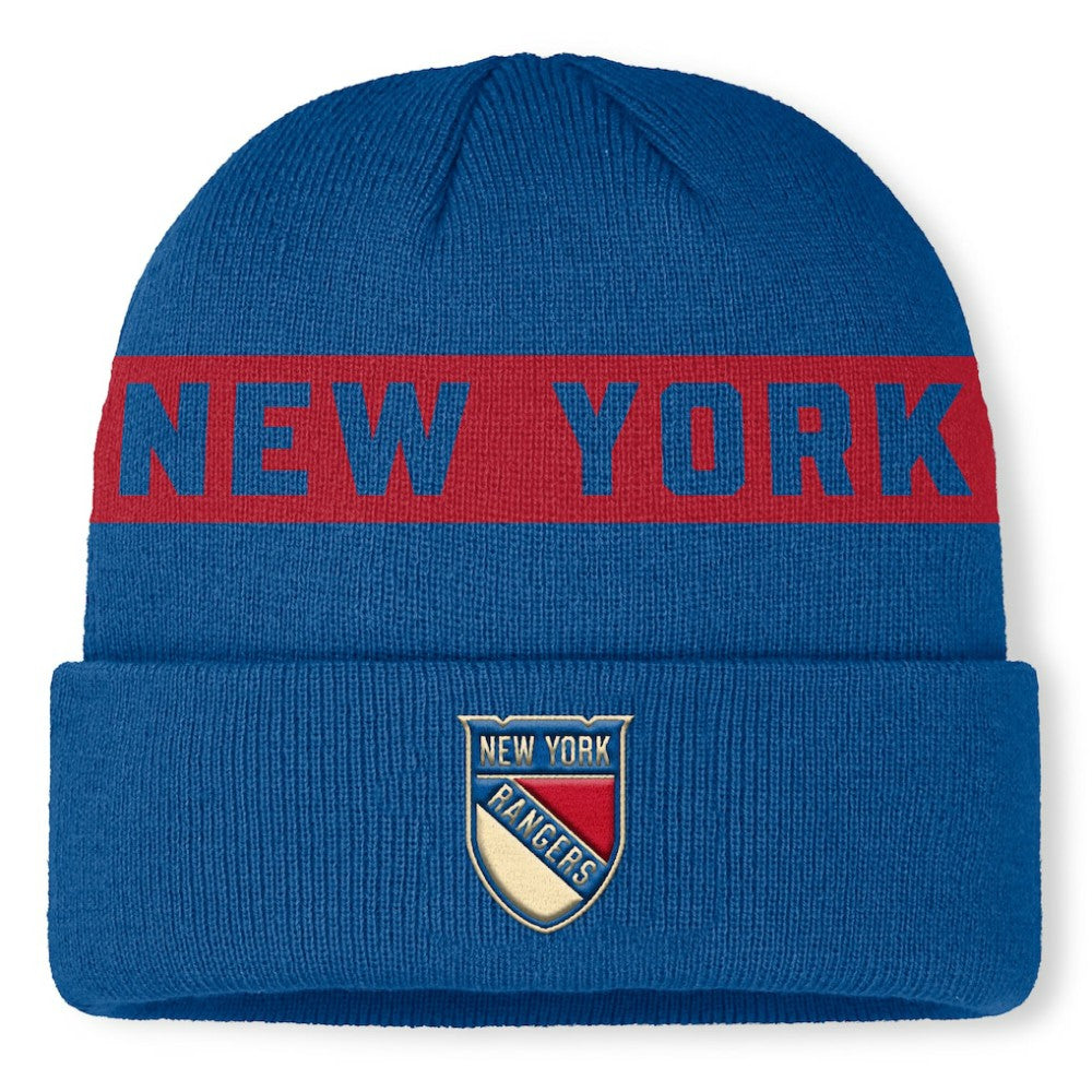 New York Rangers Fanatics Centennial Authentic Pro Cuffed Knit Hat