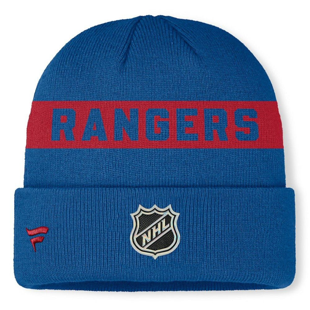 New York Rangers Fanatics Centennial Authentic Pro Cuffed Knit Hat
