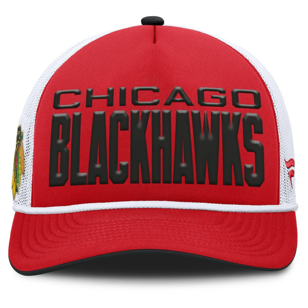 Chicago Blackhawks Fanatics Centennial Foam Front Adjustable Trucker Hat