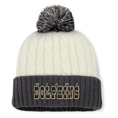 NFL Miami Dolphins Women's Coaxial Cuffed Knit Hat with Pom