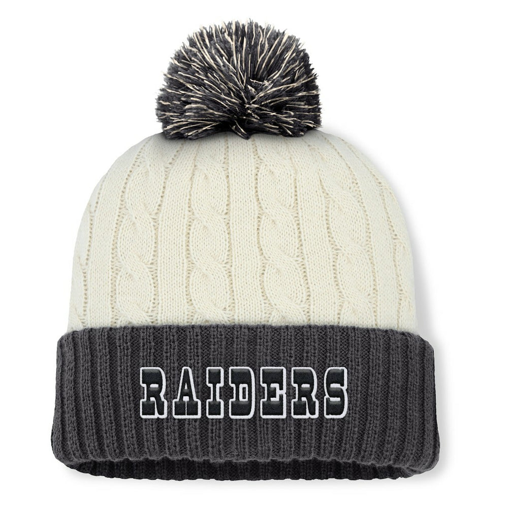 NFL Las Vegas Raiders Women's Coaxial Cuffed Knit Hat with Pom