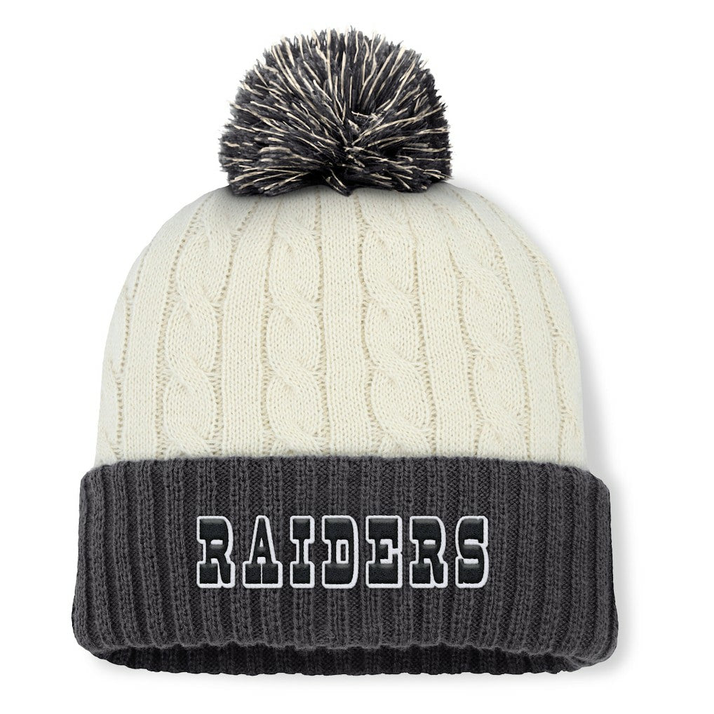 NFL Las Vegas Raiders Women's Coaxial Cuffed Knit Hat with Pom