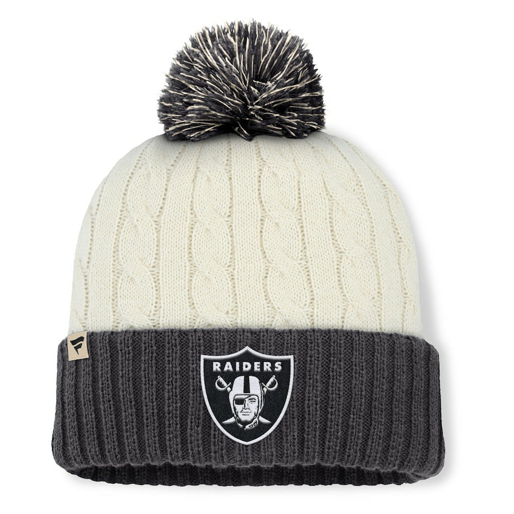 NFL Las Vegas Raiders Women's Coaxial Cuffed Knit Hat with Pom