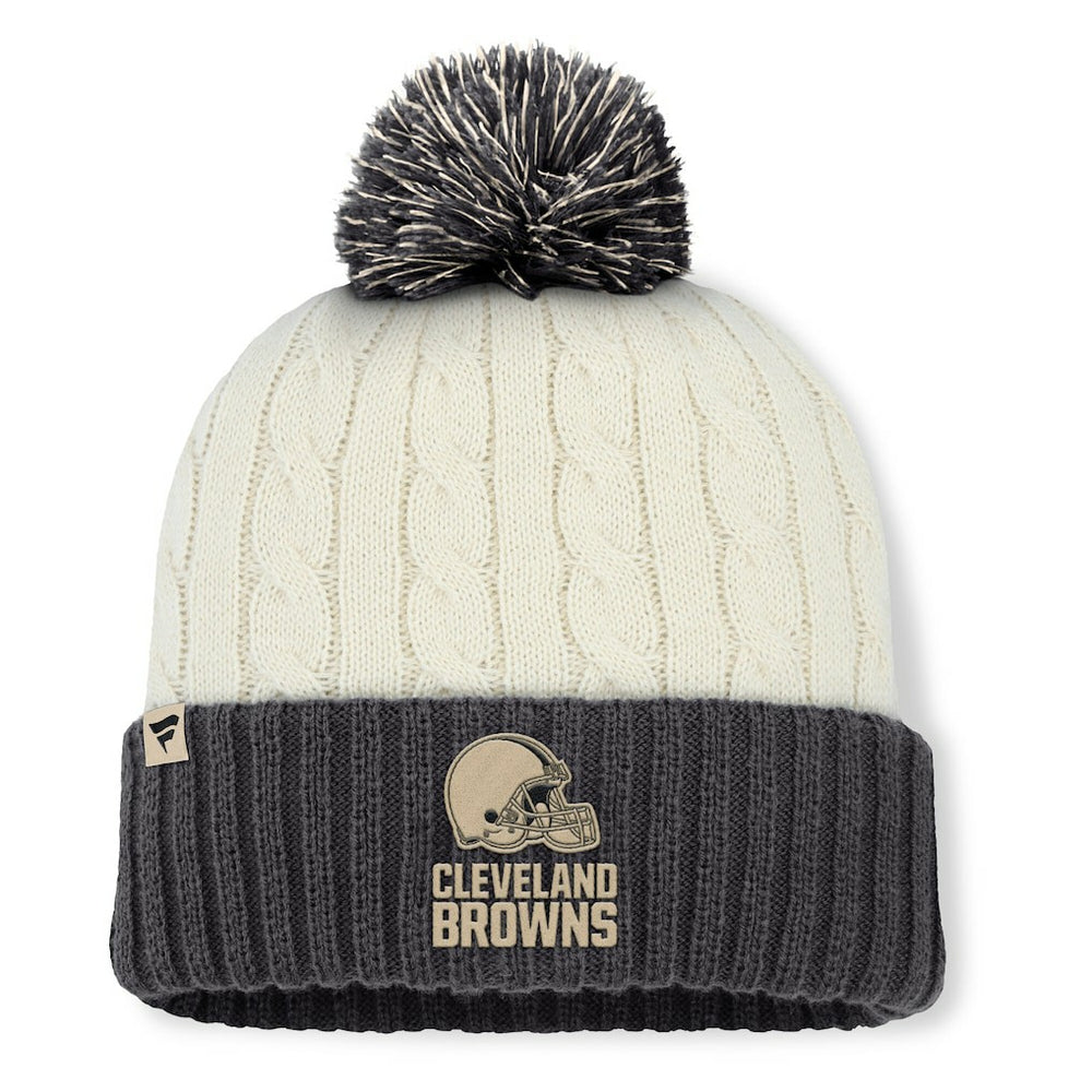 NFL Cleveland Browns Women's Coaxial Cuffed Knit Hat with Pom
