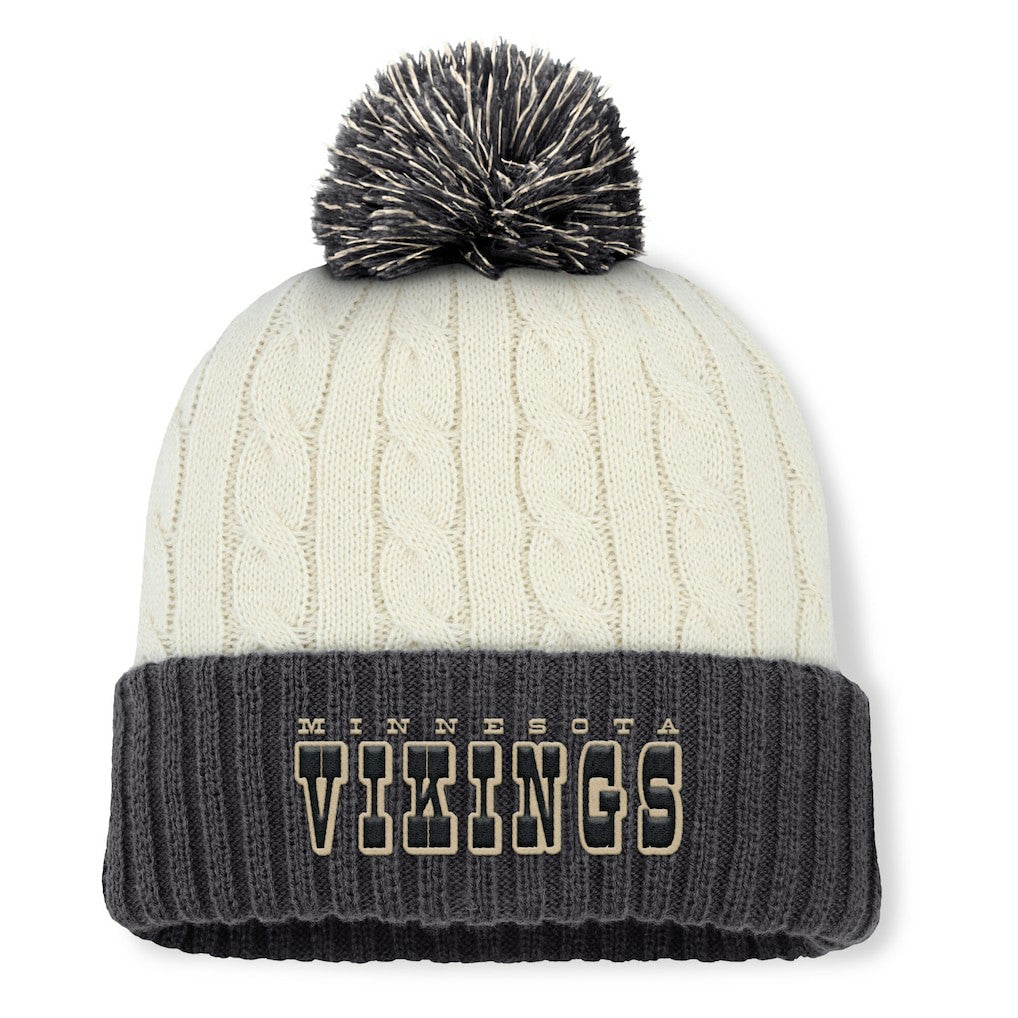 NFL Minnesota Vikings Women's Coaxial Cuffed Knit Hat with Pom