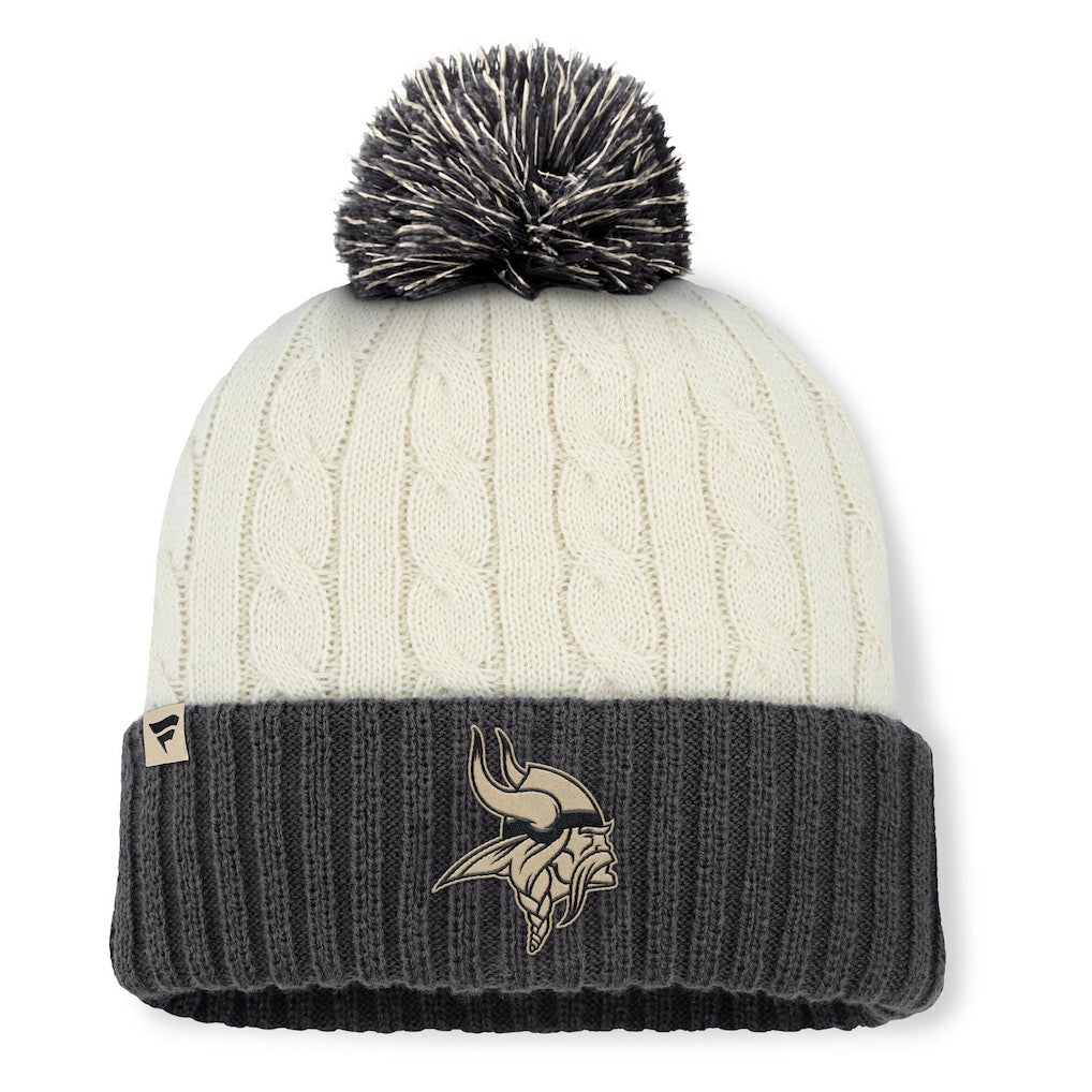 NFL Minnesota Vikings Women's Coaxial Cuffed Knit Hat with Pom