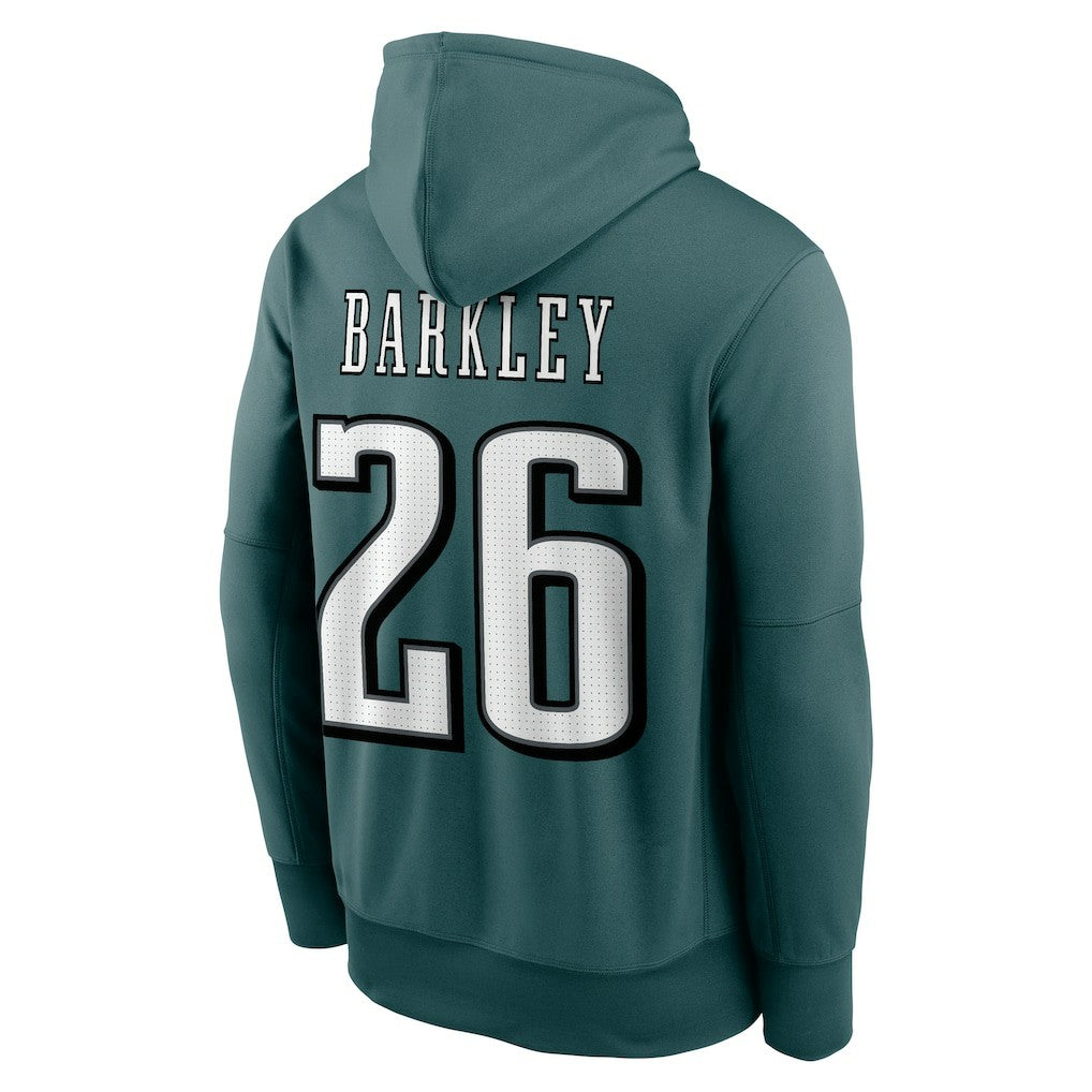 NFL Philadelphia Eagles Saquon Barkley  Player Name & Number Therma Hoodie