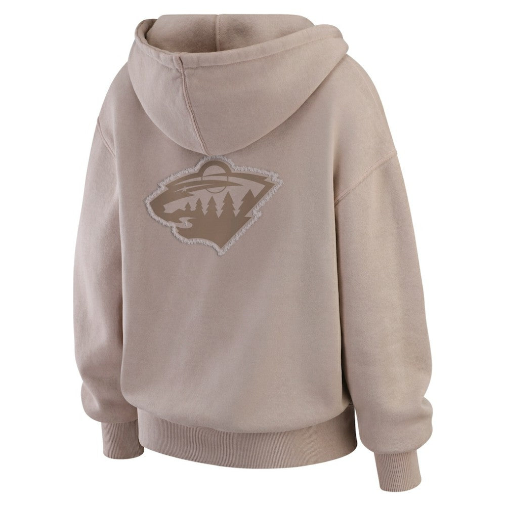 Minnesota Wild WEAR by Erin Andrews Women's Washed Pullover Crewdie