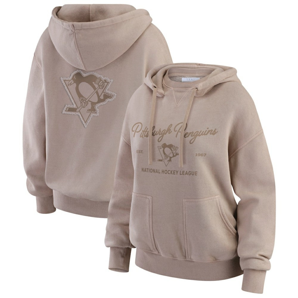 Pittsburgh Penguins WEAR by Erin Andrews Women's Washed Pullover Crewdie