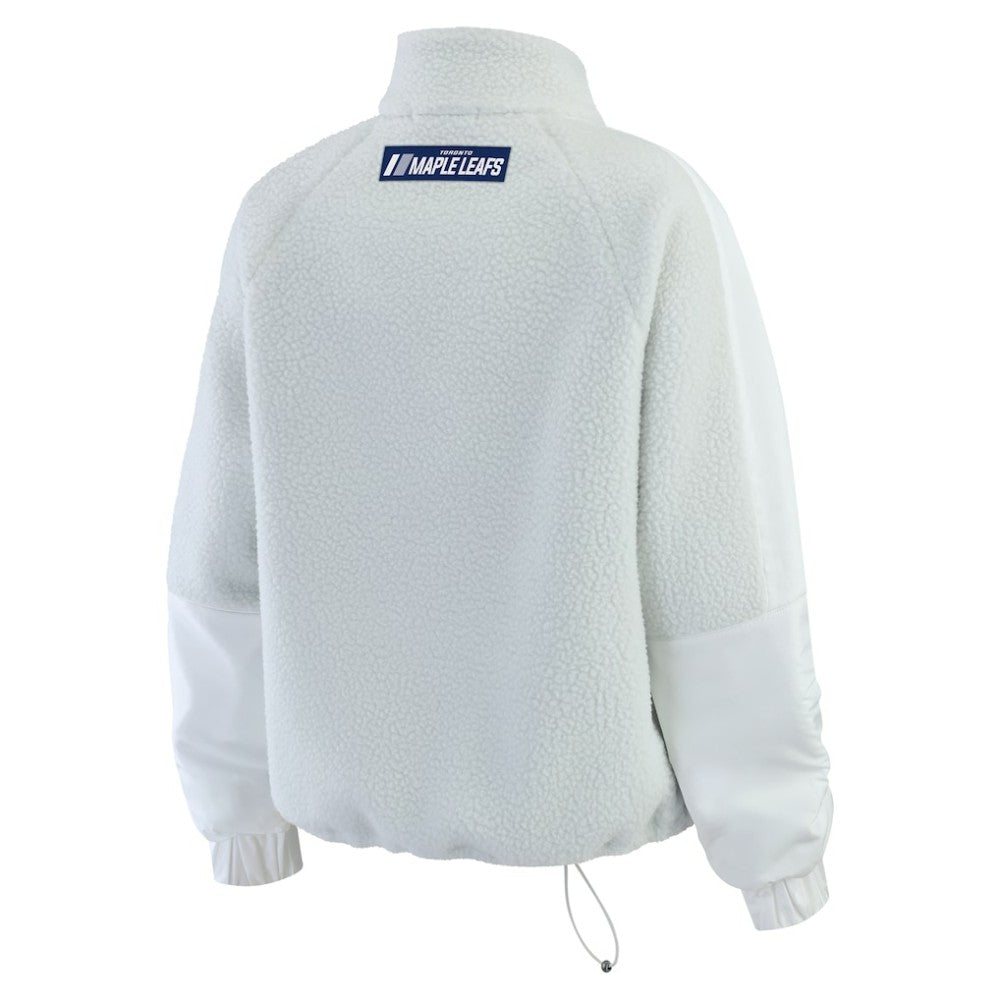 Toronto Maple Leafs WEAR by Erin Andrews Women's Polar Fleece Quarter-Zip Jacket