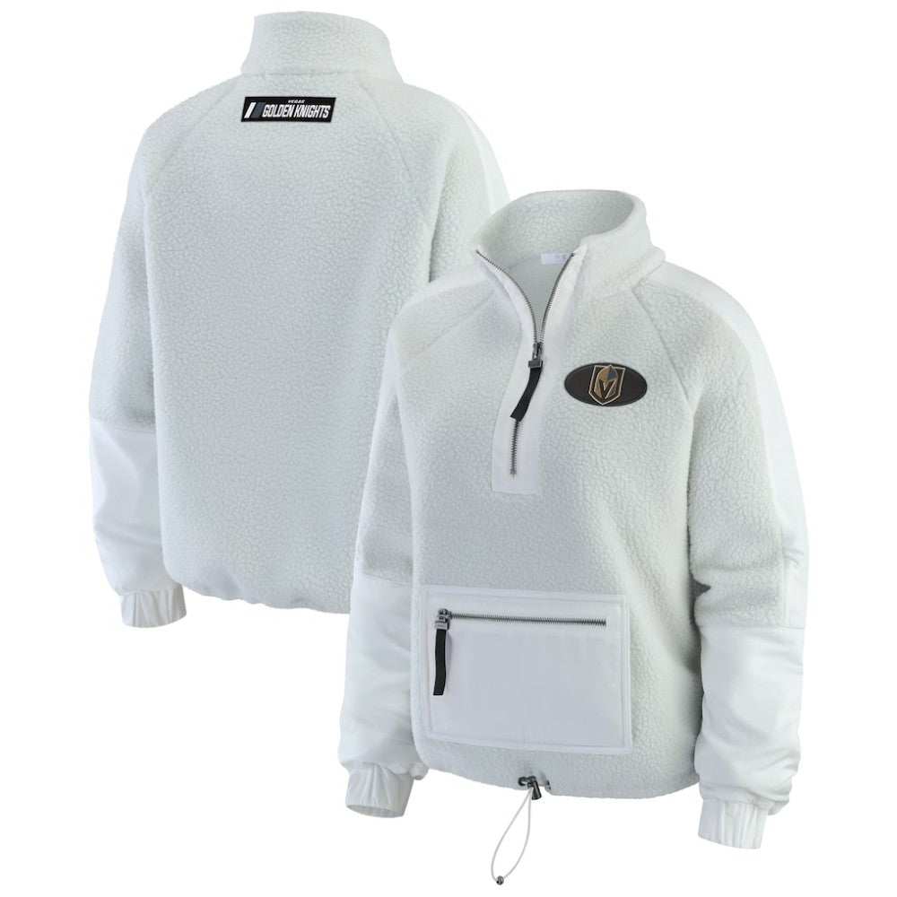 Vegas Golden Knights WEAR by Erin Andrews Women's Polar Fleece Quarter-Zip Jacket