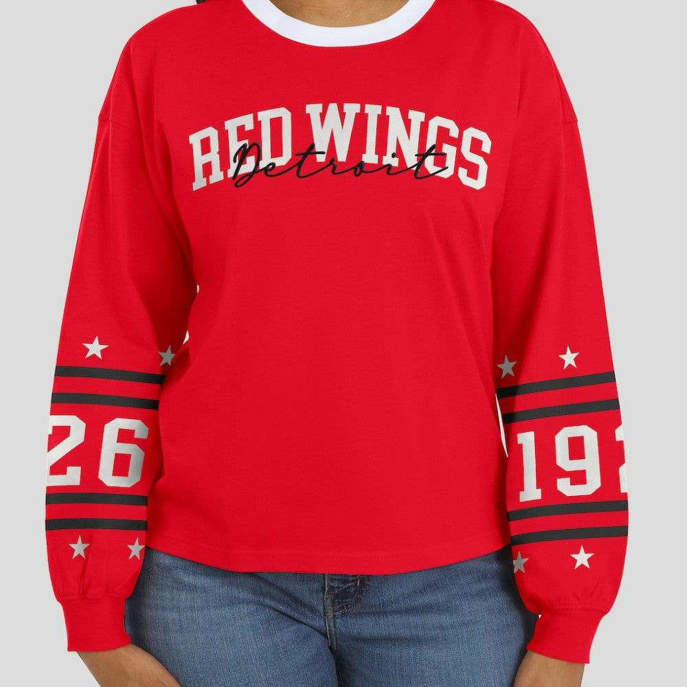 Detroit Red Wings WEAR by Erin Andrews Women's Long-Sleeve Sport T-Shirt