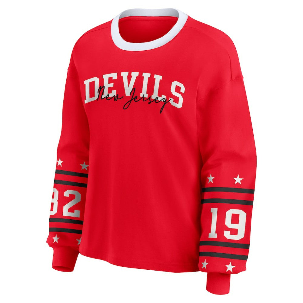 New Jersey Devils WEAR by Erin Andrews Women's Long-Sleeve Sport T-Shirt