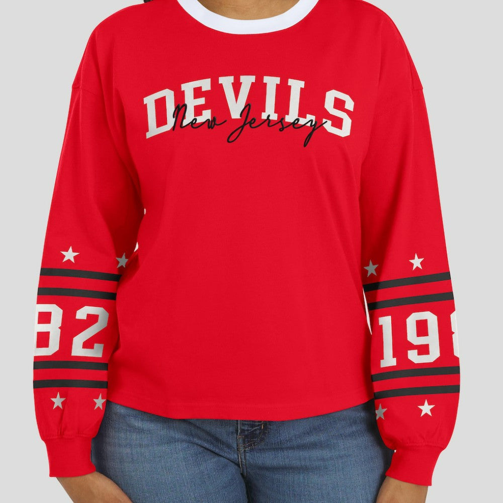 New Jersey Devils WEAR by Erin Andrews Women's Long-Sleeve Sport T-Shirt