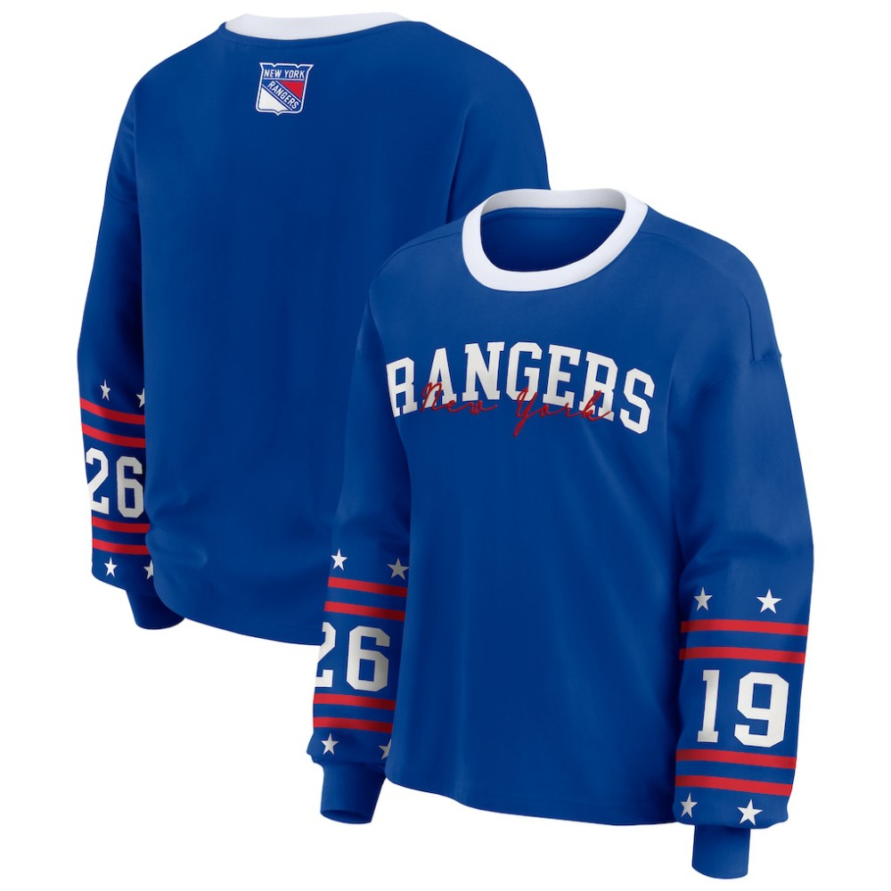 New York Rangers WEAR by Erin Andrews Women's Long-Sleeve Sport T-Shirt