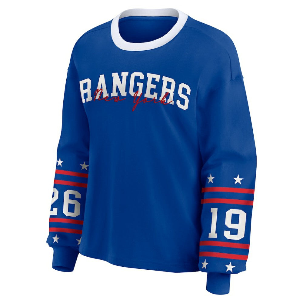 New York Rangers WEAR by Erin Andrews Women's Long-Sleeve Sport T-Shirt