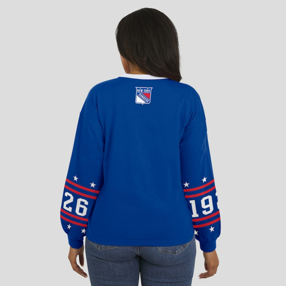 New York Rangers WEAR by Erin Andrews Women's Long-Sleeve Sport T-Shirt