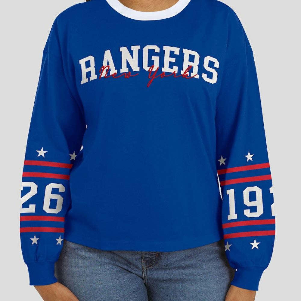 New York Rangers WEAR by Erin Andrews Women's Long-Sleeve Sport T-Shirt