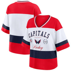 Washington Capitals WEAR by Erin Andrews Women's Jersey Style Tee