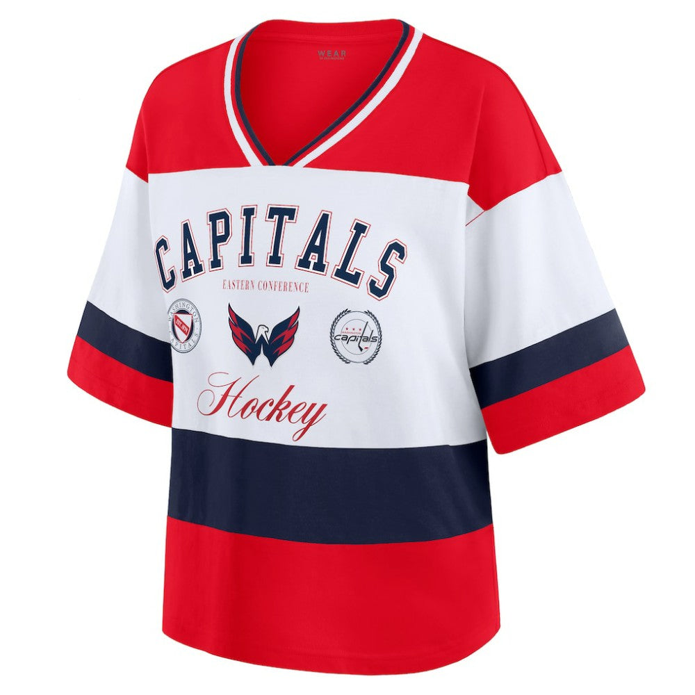 Washington Capitals WEAR by Erin Andrews Women's Jersey Style Tee