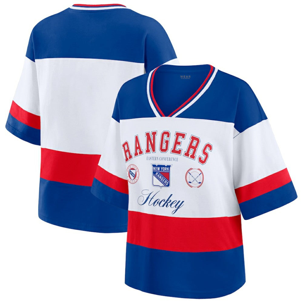 New York Rangers WEAR by Erin Andrews Women's Jersey Style Tee