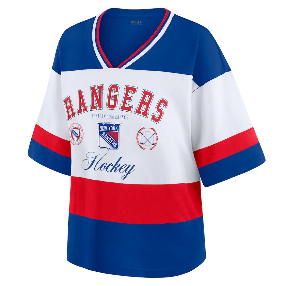 New York Rangers WEAR by Erin Andrews Women's Jersey Style Tee