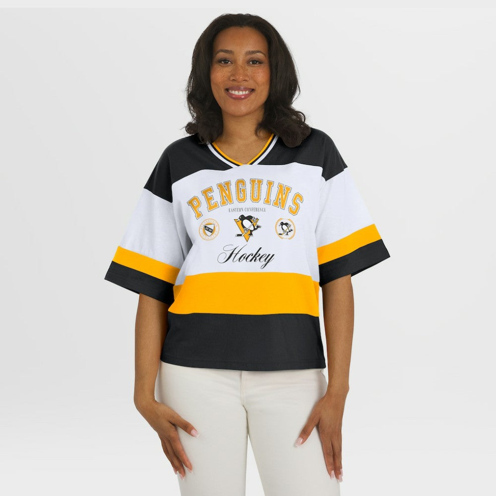 Pittsburgh Penguins WEAR by Erin Andrews Women's Jersey Style Tee
