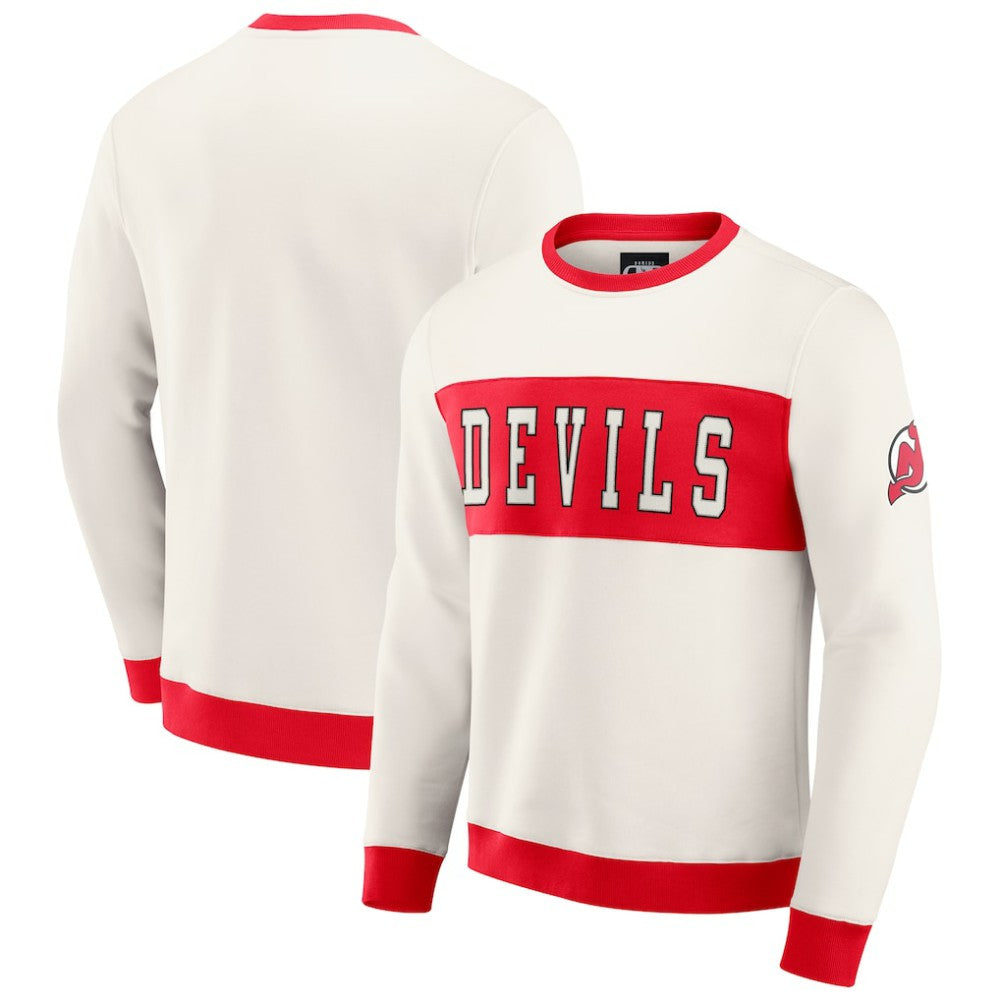 New Jersey Devils Darius Rucker Collection by Fanatics Colorblock Pullover Sweatshirt
