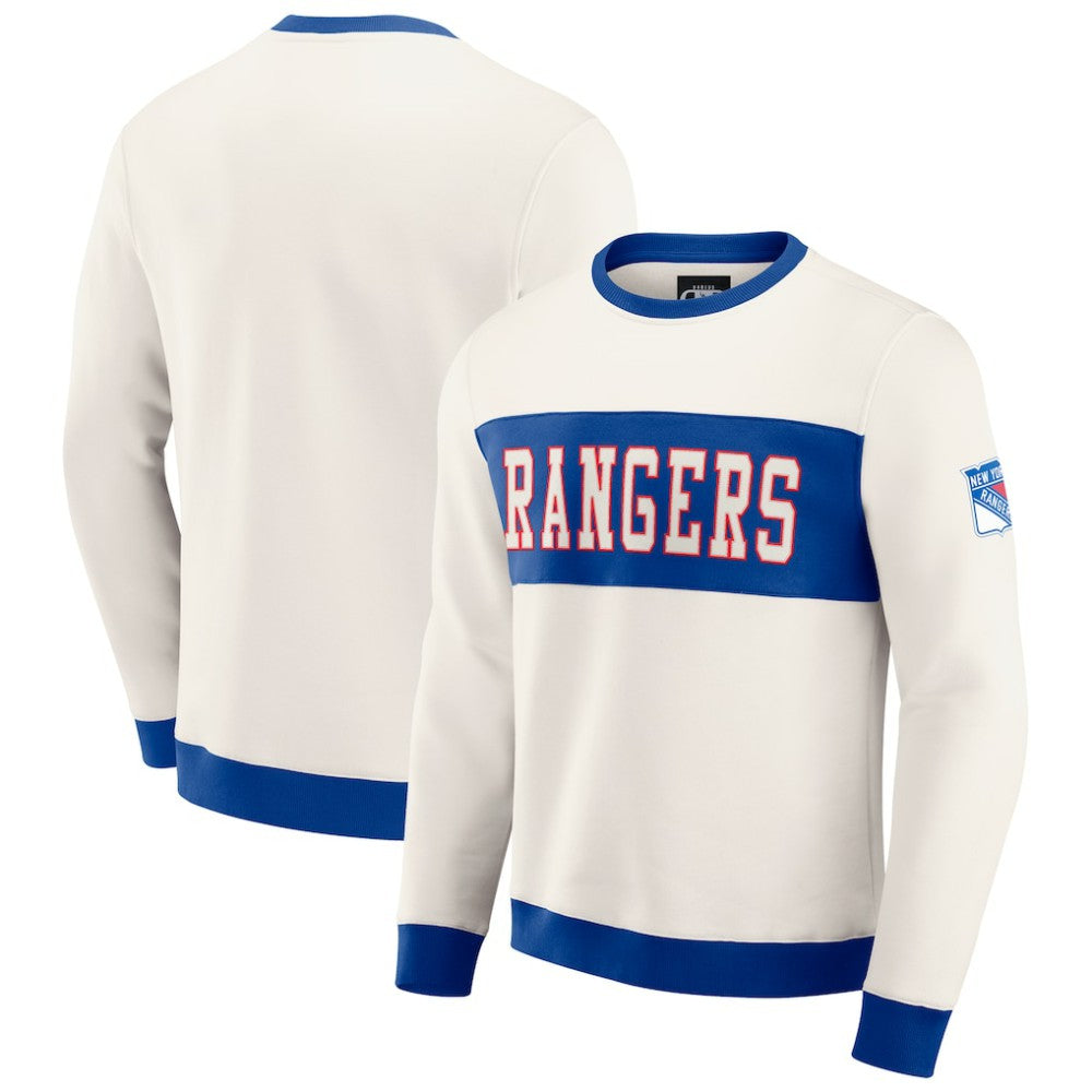 New York Rangers Darius Rucker Collection by Fanatics Colorblock Pullover Sweatshirt