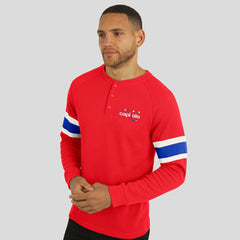 Washington Capitals Darius Rucker Collection by Fanatics Waffle-Knit Raglan Long Sleeve Henley T-Shirt